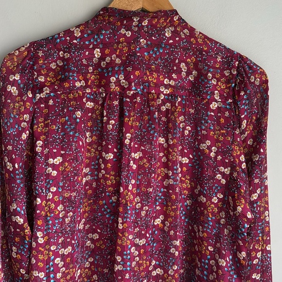 Sabina Musayev Hazel Floral Tie Neck Blouse Small - Picture 10 of 15